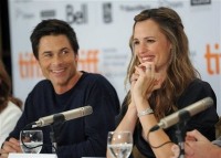 Rob Lowe y Jennifer Garner durante la rueda de prensa de "The Invention of Lying"